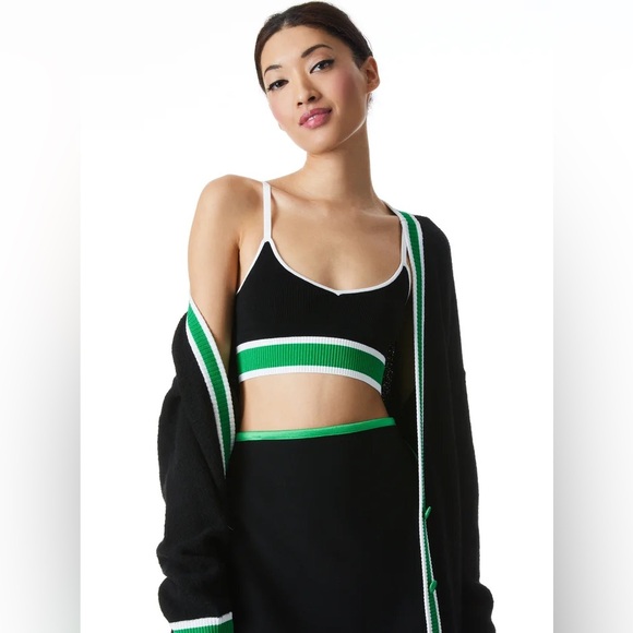 NWT Alice + Olivia Maude Knit Sweater Bralette Cropped Top XS,New Products : American Fashion Style Bags On Sale